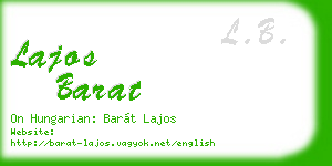 lajos barat business card
